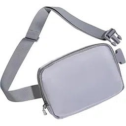 witroman Belt bag Fanny pack crossbody bags for women Everywhere belt bag, Grey, 8.27 inches x 1.57 inches x 6.3 inches, Belt Bag for Women-picture-56