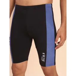 wiw Quick Dry printed swimwear jammer for men,Swim Shorts for Training, Racing Printed Men Swim Bottom Blue Swimsuit-picture-5