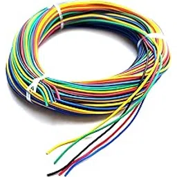 Wizzo (25 Meters) 14/36 Multi Colour Strand Flexible Hookup Wire Cable For Multipurpose Use, DIY, Electronics Works, Science Projects (5 Meters Each Red, Green, Blue, Yellow, Black)-picture-11
