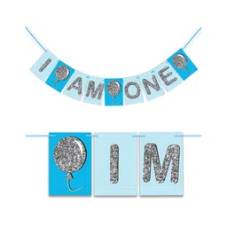 Wobbox 1st Happy Birthday Banner, Happy Birthday Decoration Items Blue -Pack Of 1-picture-23