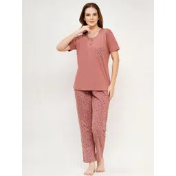 WOEMUR Women Peach Night Suit With Pyjamas-picture-34