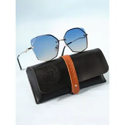 Woggles Unisex Blue Lens & Silver-Toned Oversized Sunglasses with-picture-21