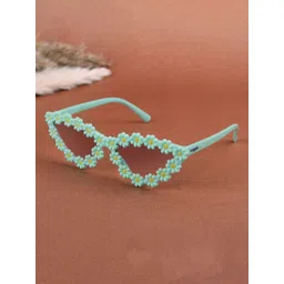 Woggles Unisex Kids Black Lens & Green Cateye Sunglasses with-picture-16