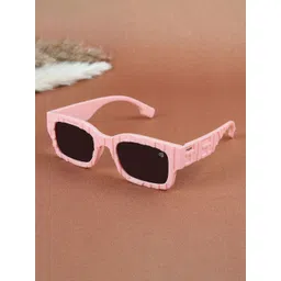 Woggles Unisex Kids Black Lens & Pink Rectangle Sunglasses with-picture-53