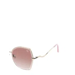 Woggles Unisex Pink Lens & Rose Gold-Toned Oversized Sunglasses with image 4