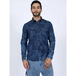 WOLF & CO. Men Relaxed Printed Casual Shirt-picture-39