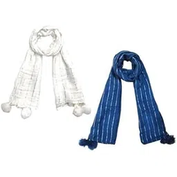 Women And Girls Trendy Rayon Puff Silver Linning Light Weight Scarves, Scarf Pack of 2 (Free Size)-picture-23