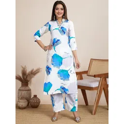 Women Basket Women Floral Printed Regular Kurta with Trousers-picture-26