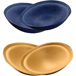 Women Bra and Blouse Cup Removable Cotton Insert Round Shape 2 Pairs Pad in Brown and Black Colour-picture-36