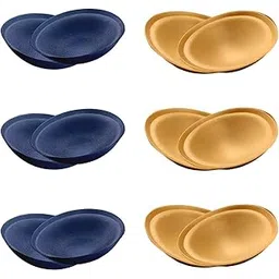 Women Bra and Blouse Cup Removable Cotton Insert Round Shape 6 Pairs Pad in Brown and Black Colour-picture-24