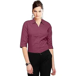 Women Casual and Formal Stylish Western Shirt | Regular Fit | 3/4 Sleeves | Office Wear-picture-38