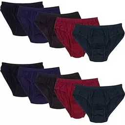 Women Comfortable Pure Cotton Panties (_Solid-13-30 Pack of 10) Multicolour-picture-12