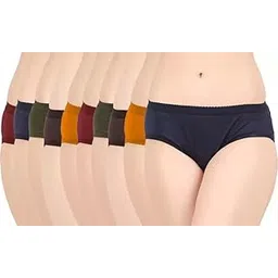 Women Comfortable Pure Cotton Panties (_Solid-5-L Pack of 10) Multicolour-picture-14