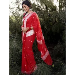 WOMEN ELEGENCE Woven Design Zari Art Silk Banarasi Saree-picture-22