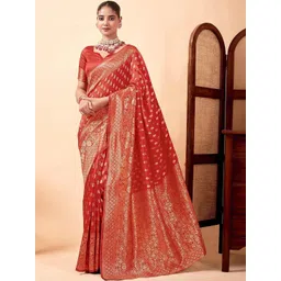 WOMEN ELEGENCE Woven Design Zari Art Silk Banarasi Saree-picture-13