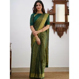 WOMEN ELEGENCE Woven Design Zari Art Silk Banarasi Saree-picture-37