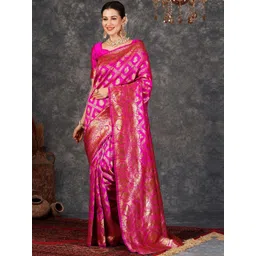 WOMEN ELEGENCE Woven Design Zari Art Silk Heavy Work Banarasi Saree-picture-14