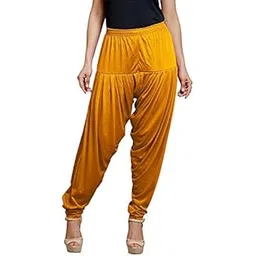 Women Fashion Patiala Pant (HVPS-GYLW_L_bz) Golden Yellow-picture-45