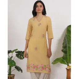 Women Floral Embroidered Flared Kurta-picture-10