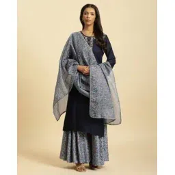 Women Floral Print Dupatta with Gotta Patti Border-picture-32