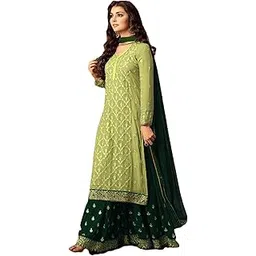 Women Georgette Anarkali Suit (Anarkali-Gown-Salwar-Suit-SF12126_Light Green_Free Size)-picture-28