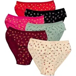 Women Hipsters Panties 100% Super Soft Cotton Hipster Ladies Plain Bright Panty/Innerwear Soft Panties Underwear Combo Pack 3 Or 6 (Colour May Very)-picture-51