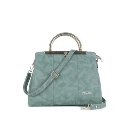 WOMEN MARKS Green PU Structured Handheld Bag with Tasselled-picture-20