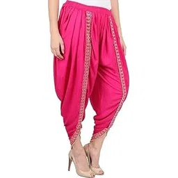 Women Plain Regular Loose Dhoti Pants Free Size (28 Till 34) Rani-picture-13