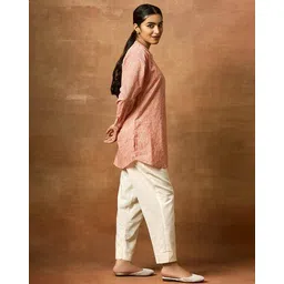 women plus Women Printed Cotton Mandarin Kurti image 3