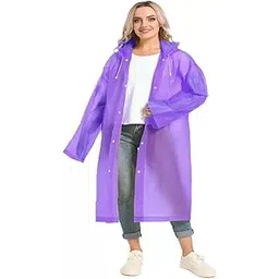 Women Polyester Long RainCoat Pocho Barsaati with Adjustable Cap and Cover (Pack of 1)-picture-30