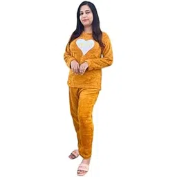 Women Winter Night Suit Mustard Yellow-picture-18
