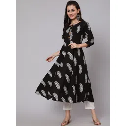 WOMENCLICK Floral Printed Pure Cotton A-Line Kurta-picture-11