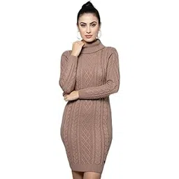 Women's Cable Knit Bodycon Sweater Dress, Long Sleeve, Winter Woolen, Slim Fit, Pullover, Soft Warm Ribbed-picture-31