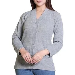 Women’s Cable Knit Sweater – Trendy Design | Soft Warm Winter Knitwear Grey L-picture-53