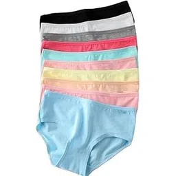 Women's Candy (Pop) Color Brief/ 100% Super Soft Cotton Hipster Ladies Plain Bright Panty/Innerwear Inner Elastic Underwear Combo(Pack of 1,2,3,4,5,6) (Colour May Very)-picture-26
