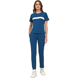 Women’s Casual Two-Piece Co-Ord Set with Short-Sleeve Round Neck Top and Straight-Fit Bottoms.-picture-52