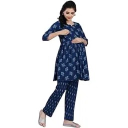Women's Cotton Feeding Night Suit for Women (TOP and Bottom)-picture-19