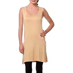 Women's Cotton Long Camisole for Kurti, Women's Cotton Slip, Women's Inner Ware Skin Colour Inner-picture-16