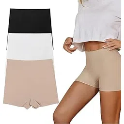 Women's Cotton Lycra Boyshort Panties | No Show Seamless Underwear, Comfortable Fit (Pack of 3)-picture-44