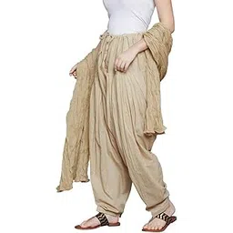 Women's Cotton Patiala With Dupatta (XVCPAT001_Skin_Free Size)-picture-13