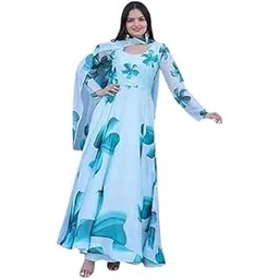Women's Georgette Embroidered Anarkali Kurti with Dupatta, Kurta Set for Women | Kurta Set_-picture-49