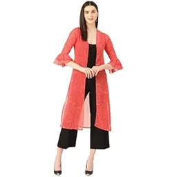 Women's Georgette Floral Print Long Shrug-picture-16