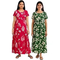 Women's Maternity Feeding Maxi zipless,Kaftan Nighty,zipless Women's Nightdress,Nursing Maxi Dress,Nighty,Feeding Gown,Maternity Dress, Combo Pack of 2 PCS,-picture-10