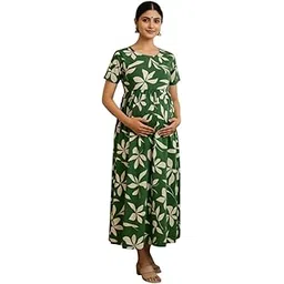 Women's Maternity Feeding Maxi zipless,Lounge wear, zipless Women's Nightdress,Nursing Maxi Dress,Kaftan Nighty Nighty,Feeding Gown,-picture-15