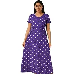 Women's Maternity Feeding Maxi zipless,Lounge wear, zipless Women's Nightdress,Nursing Maxi, Kaftan Nighty,Feeding Gown-picture-16