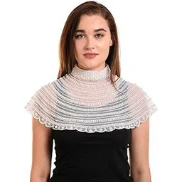 Women's Net New Hand Bead Embroidery Designer Short Cape Regular Poncho for Girls-picture-10