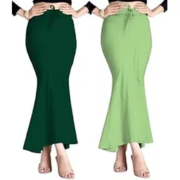 Women’s Perfect Curvy Look Saree Shapewear (Olive__Pista Petticoat Combo (M)-1)-picture-32