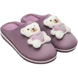 Women’s Plush Indoor Slippers with Cute Teddy Bear Design, Soft Warm Winter House Slippers, Anti-Slip Cozy Fur Home Footwear for Girls & Women – Purple-picture-55