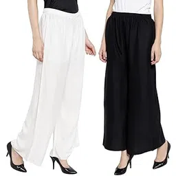 Women's Premium Regular Fit Rayon Palazzo Free Size Upto 5XL-picture-53