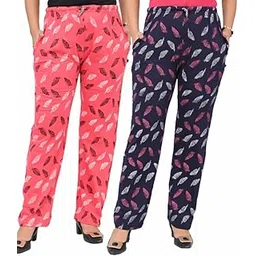 Women's Printed Cotton Pyjama | Lower With Pockets(Pack of 2)-picture-34